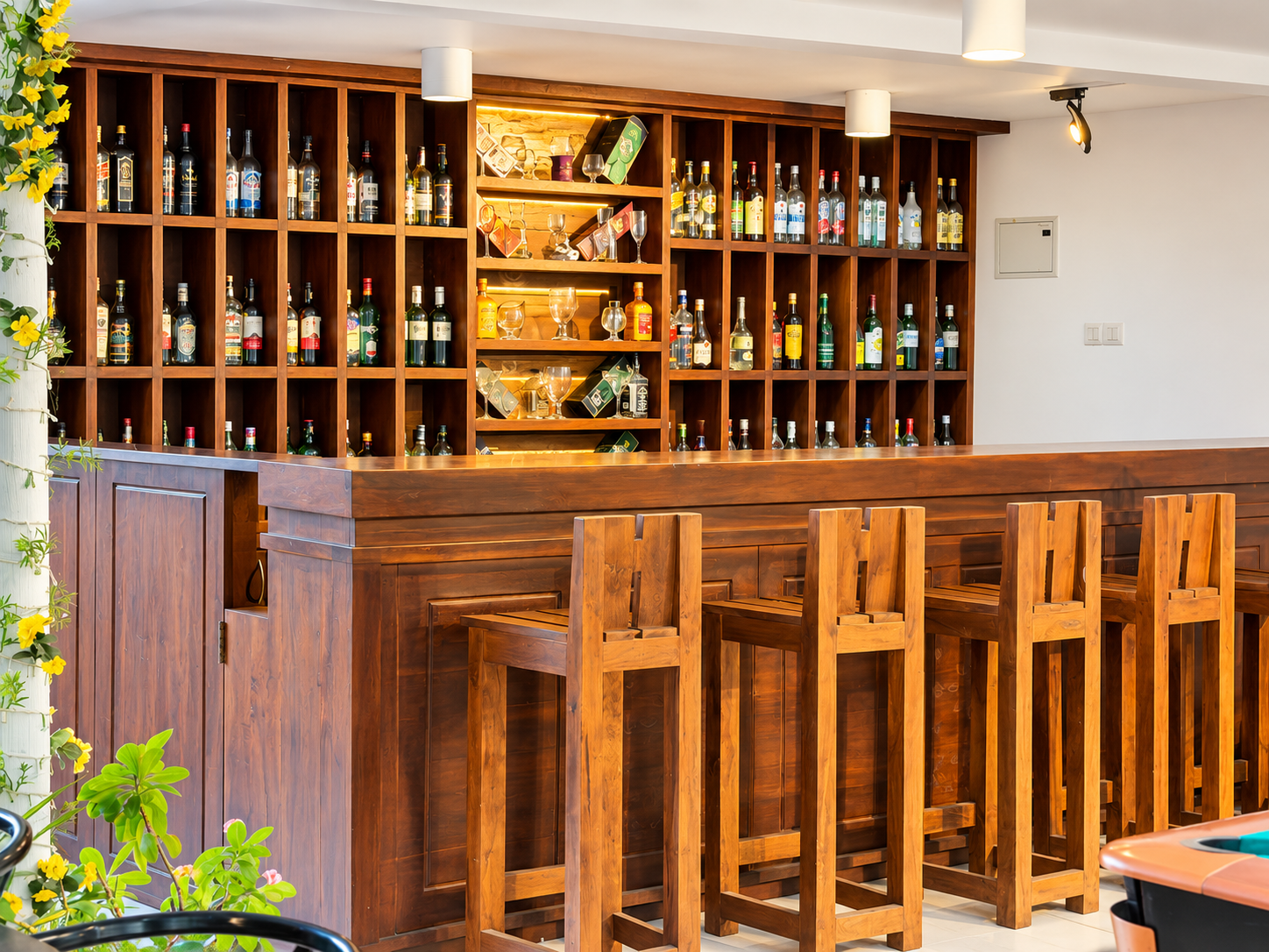 The hotel bar